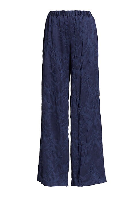 Floral Jacquard Wide-Legs