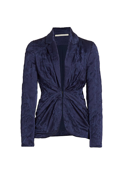 Floral Accented Fitted Blazer