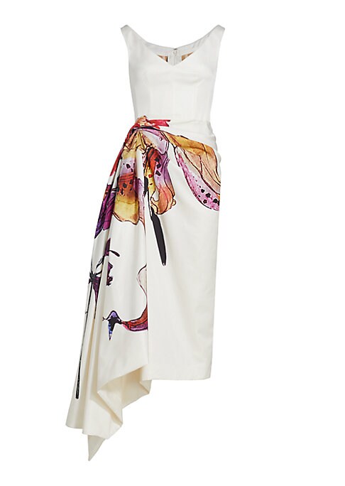 Elegant Draped Midi Dress
