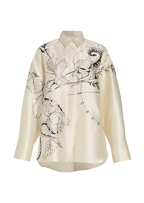 Floral Luxe Silk Shirt