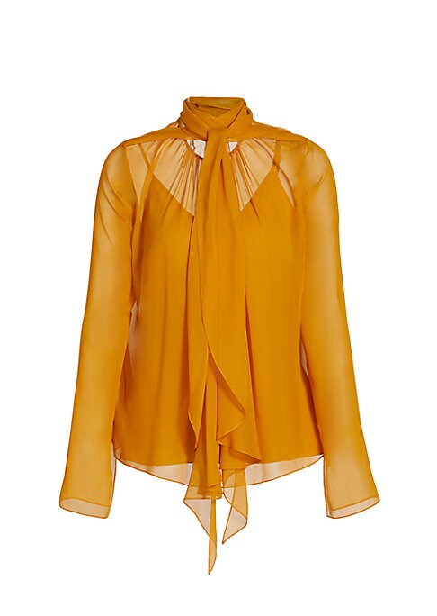 Chic Silk Tie Blouse