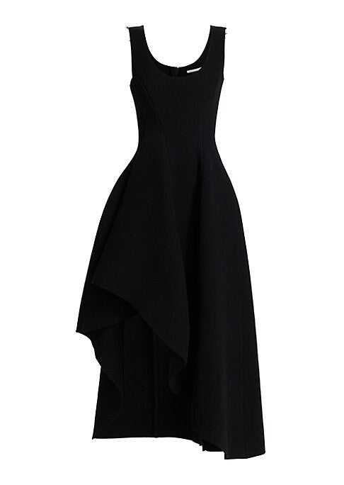 Chic Asymmetric Wool Dress