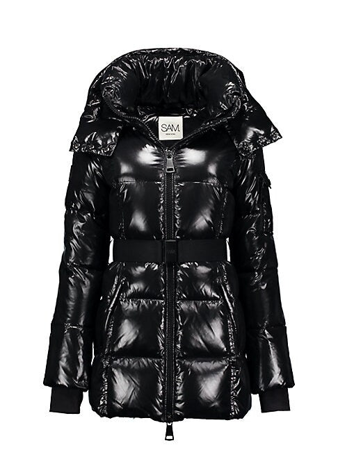 Glossy Mid-Length Puffer Jacket