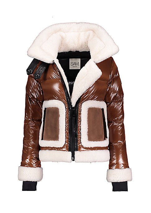 Lustrous Shearling Down Jacket