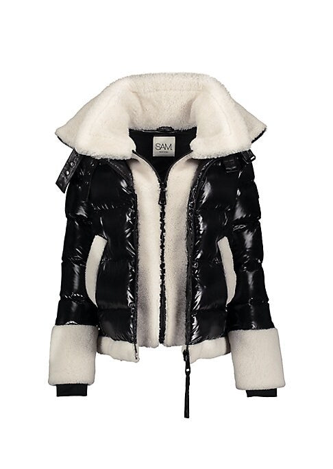 Chic Shearling Puffer Jacket