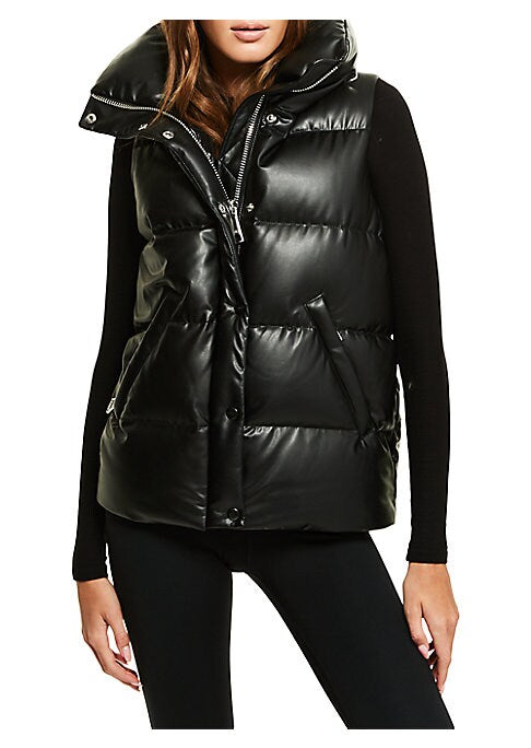 Vegan Leather Puff Vest