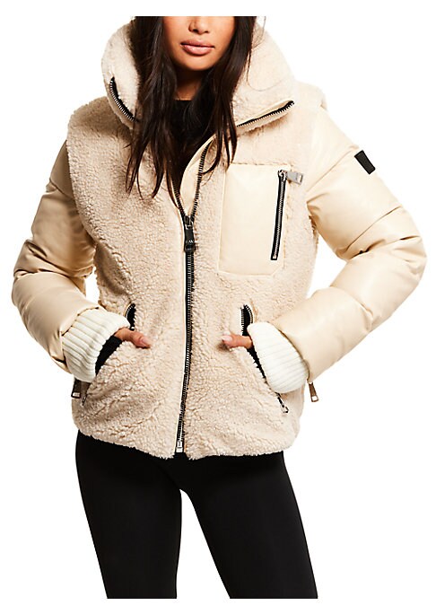 Vegan Sherpa Puffer Jacket