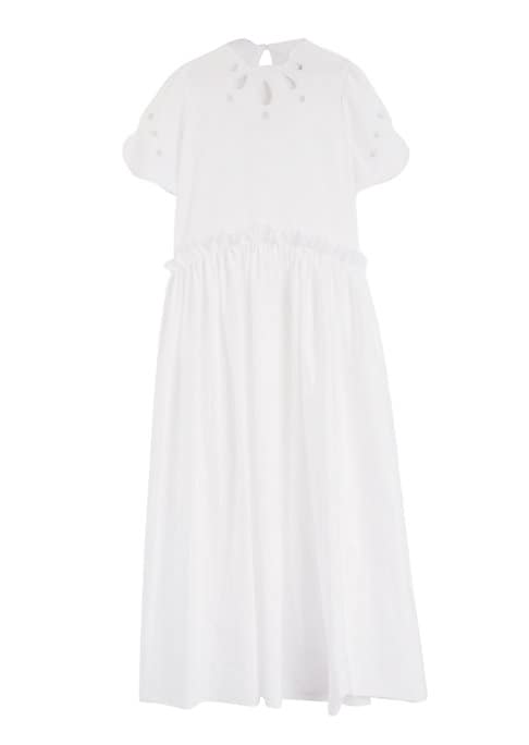 Ruffled Cotton Eyelet Dress