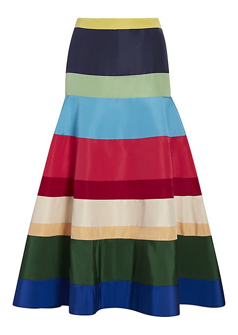 Stripe Flair Midi Skirt