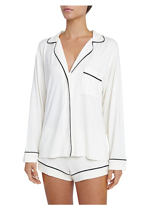 Chic Piped Pajama Set