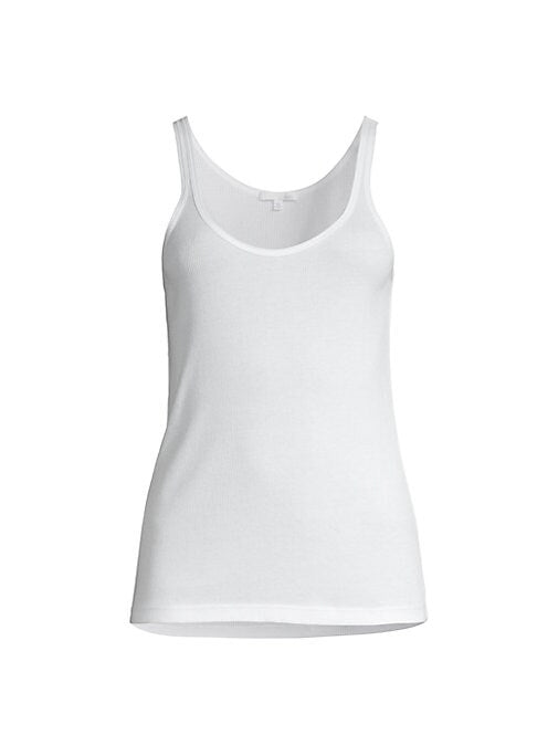 Ribbed Cotton Scoop Tank