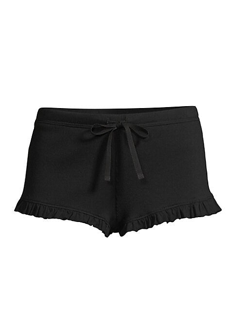 Ruffled Cotton Textured Shorts