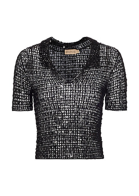 Sparkle Knit Polo Top