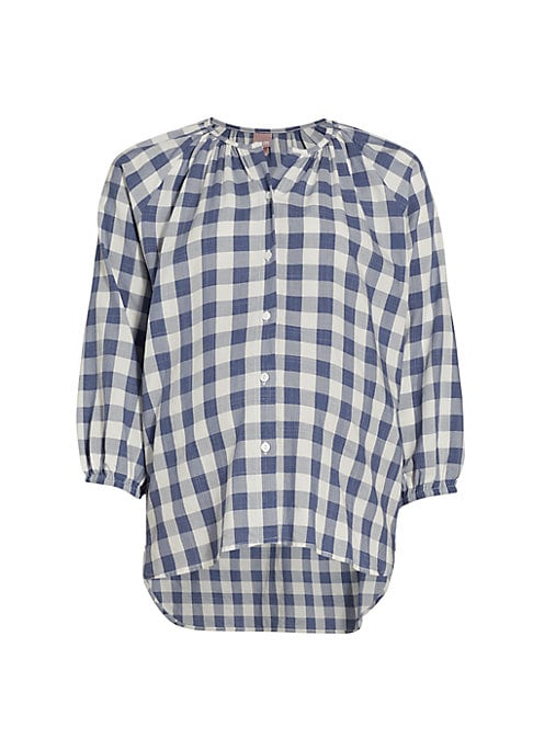 Charming Plaid Maternity Top