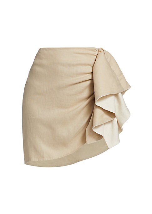 Draped Linen Skirt