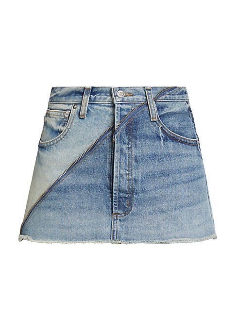 Edgy Denim Miniskirt