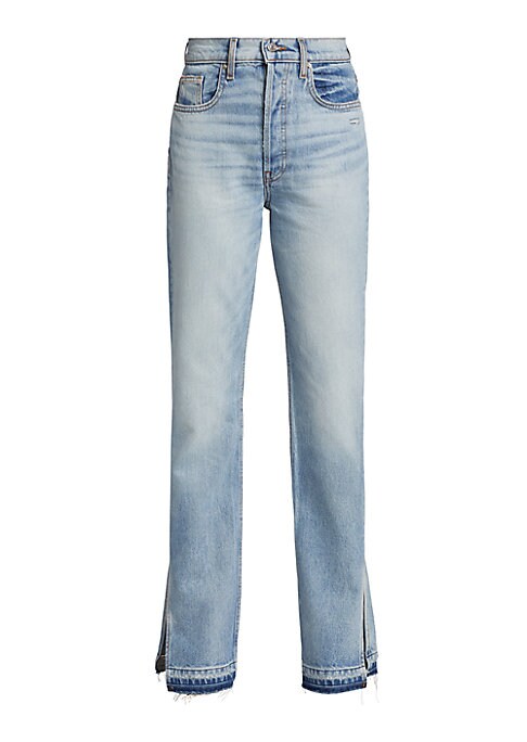 Split Hem Straight Jeans