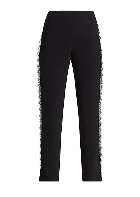 Lace-Trimmed Elegant Trousers
