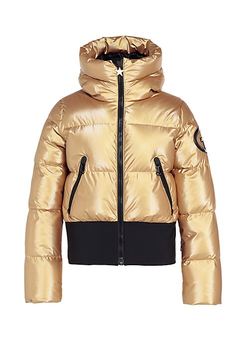 Metallic Down Ski Coat