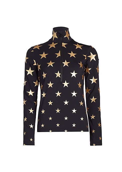 Metallic Star Ski Pullover