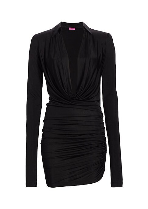 Cowl Neck Gathered Dress