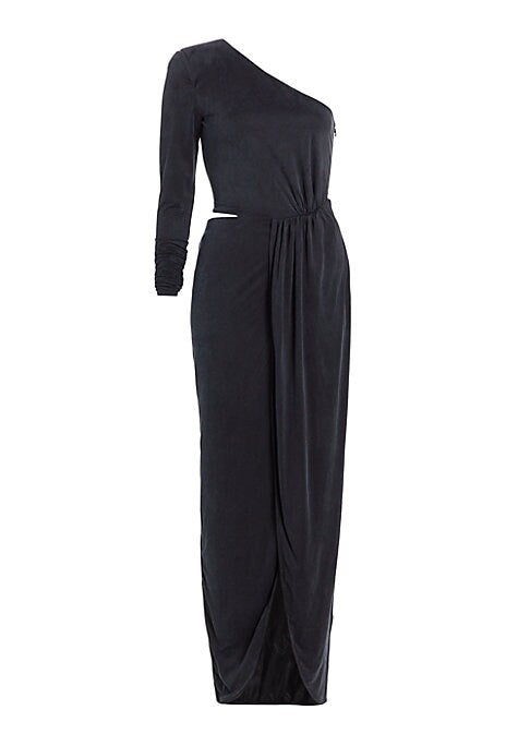 Draped One-Sleeve Elegance