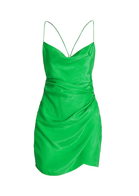 Silk Cowl Mini Dress