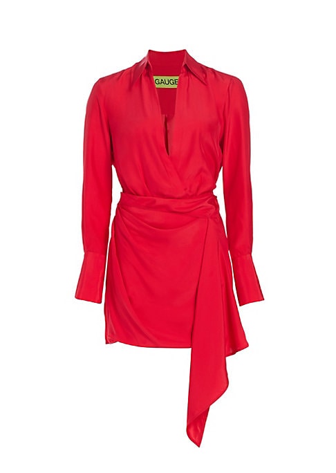 Silk Wrap Minidress Elegance