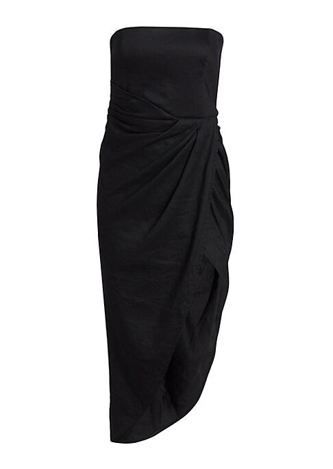 Asymmetric Slit Midi Dress