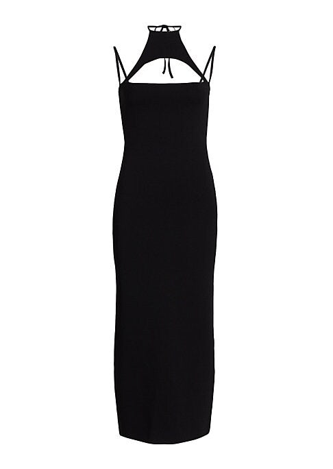 Halter Chic Midi Dress