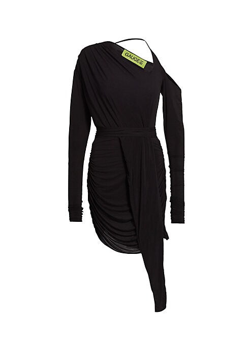 Draped Asymmetric Minidress