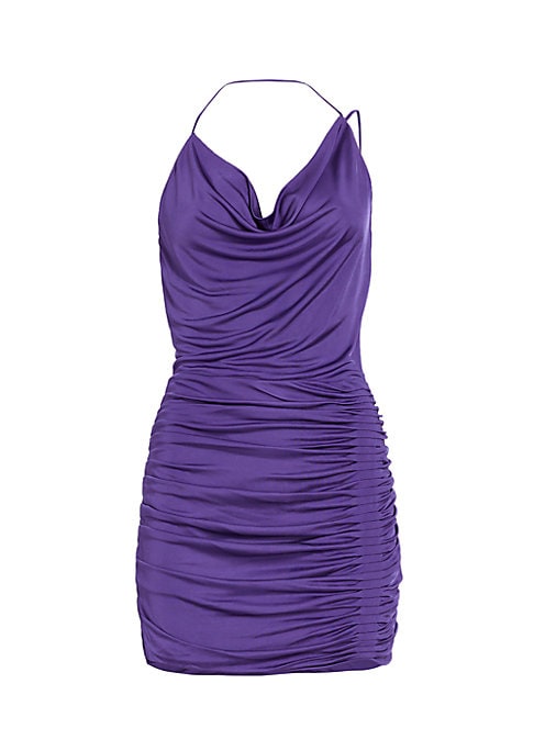 Halter Ruched Mini Dress