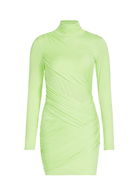 Draped Turtleneck Mini Dress