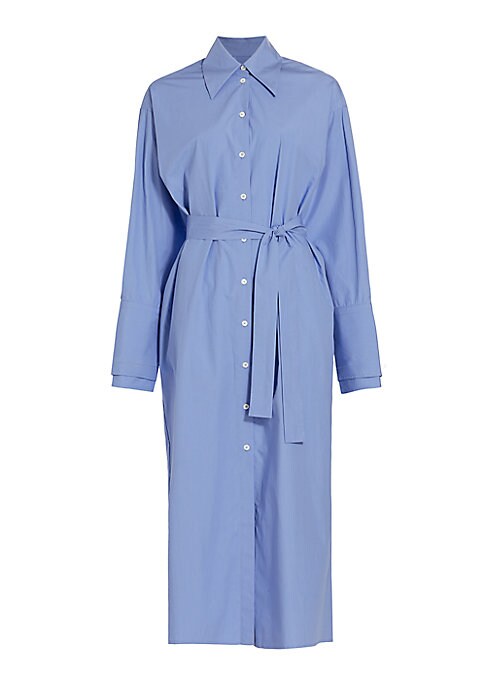Crisp Cotton Belted Dress