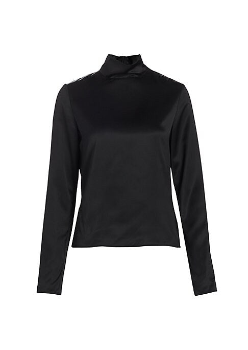 Sleek Satin Turtleneck