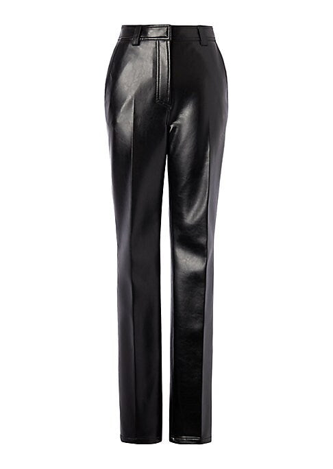 Shimmering Faux Leather Trousers