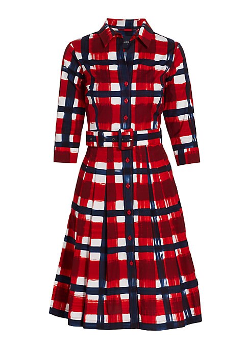 Chic Plaid Midi Dress