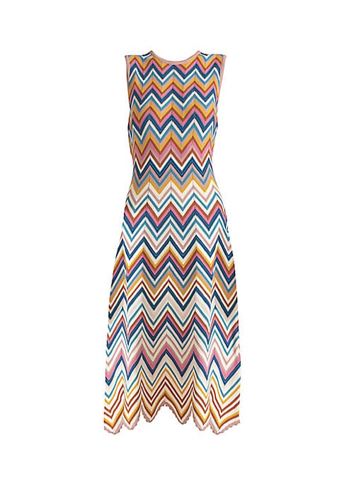 Zigzag Stripe Midi Dress