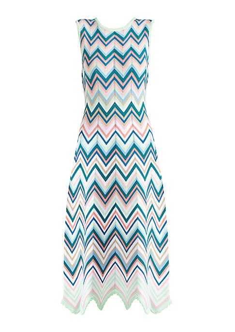 Zigzag Stripes Midi Dress