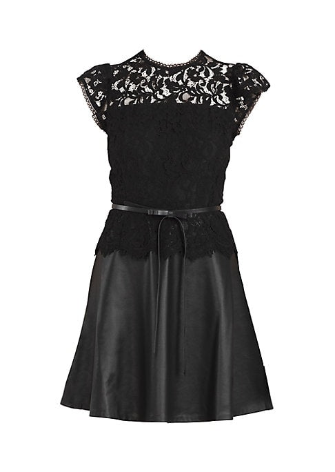Lace & Leather Charm Dress