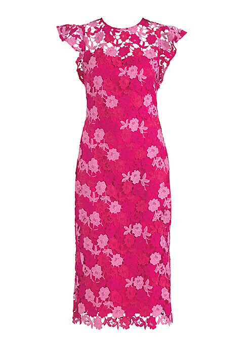 Lace Flutter Midi Dress
