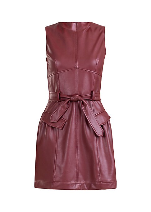 Chic Faux Leather Mini Dress