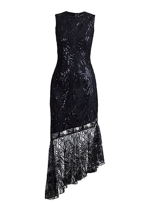 Sequined Asymmetric Dress