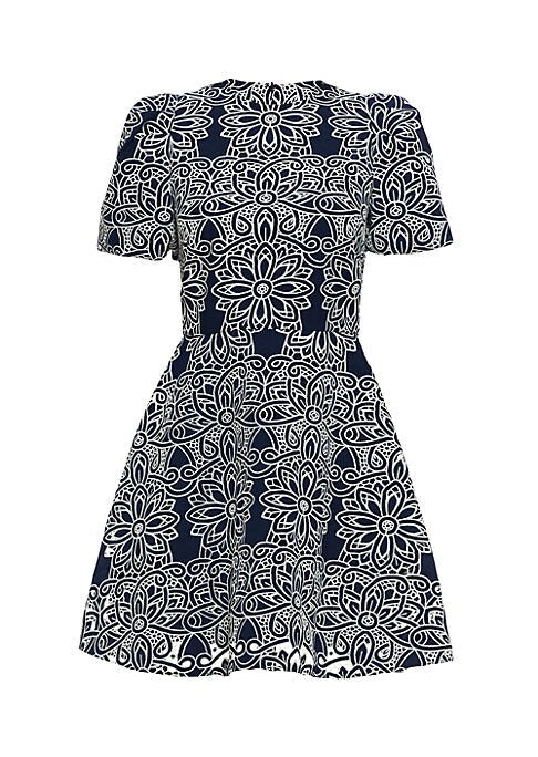 Floral Puff Mini Dress