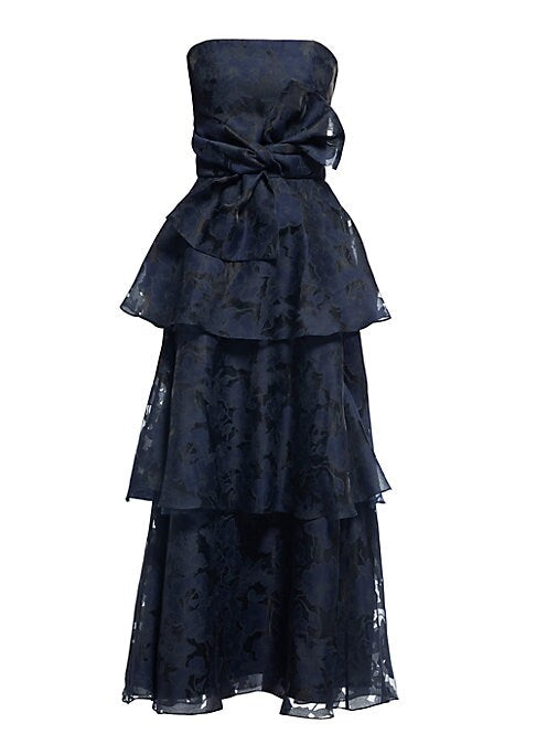 Floral Bow Midi Dress