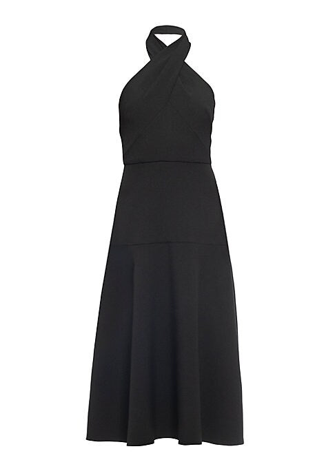 Twisted Halterneck Midi Dress