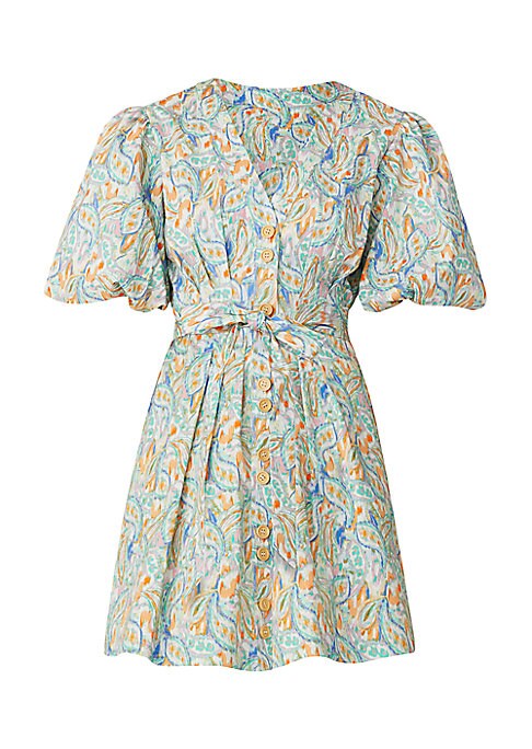 Paisley Puff Minidress