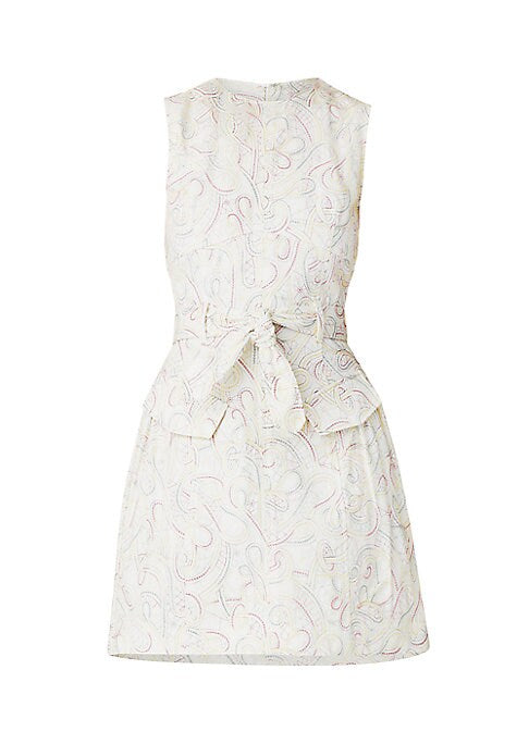 Swirl Print Tie Dress