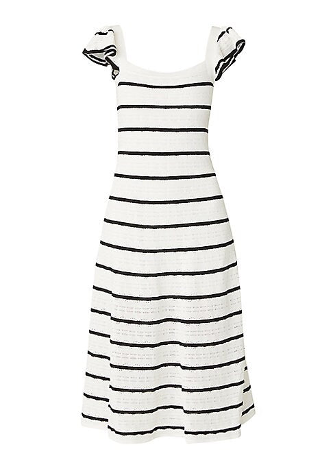 Striped Knit Flare Dress
