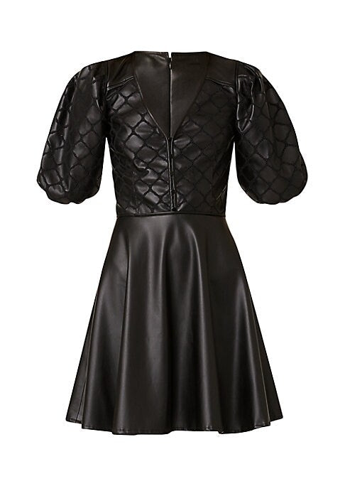 Puff-Sleeve Luxe Minidress